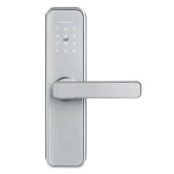 BRYTE ELECTRONIC WIDE BODY LEVER SILVER NO MORTICE LOCK