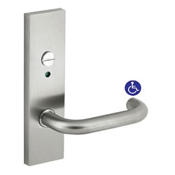 Dormakaba Furniture Square End Plate Concealed Fix with Privacy Indicator Emergency Turn and Noosa Lever LH SSS - 6649/30GLSSS 9400000002021