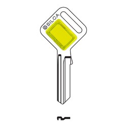 Silca Taggy YELLOW LW4 Key Blank with Customisable Plastic Head