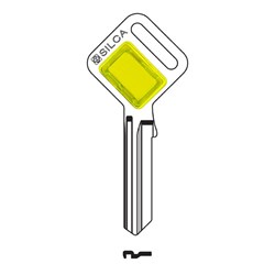 Silca Taggy YELLOW LW5 Key Blank with Customisable Plastic Head