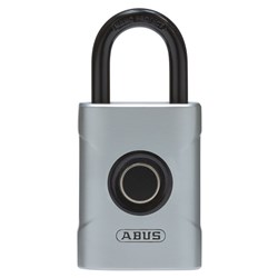 Abus Padlock Touch Biometric Fingerprint Weather Resistant Silver Display Pack - 57/45