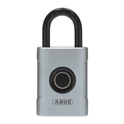 Abus Padlock Touch Biometric Fingerprint Weather Resistant Silver Display Pack - 57/50