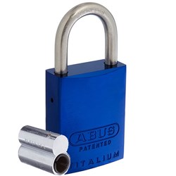 ABUS P/LOCK 83ALIB/40 BLU L/PLUG with 25MM SS SHACKLE