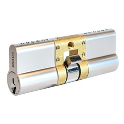 BRAVA Metro 905551 Modular Fixed Cam Double Cylinder LW5 Profile KD Satin Chrome