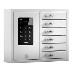 Creone KeyBox System 9006S With Backup Battery, 6 Door Unit, Audit Trail - 1413211