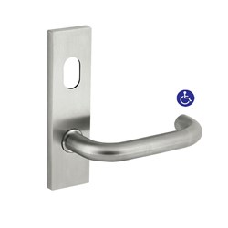 dormakaba Furniture Square End Plate Concealed Fix with Cylinder Hole & 70 Lever SSS - 6600/70SSS 9400000016603