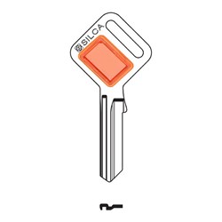 Silca Taggy ORANGE LW4 Key Blank with Customisable Plastic Head