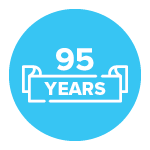 95 years of service icon