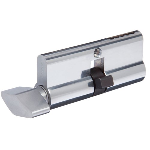 BRAVA Urban Euro Single Cylinder and Turn with Fixed Cam LW4 Profile KD Satin Chrome 70mm - 31705PHSCCT