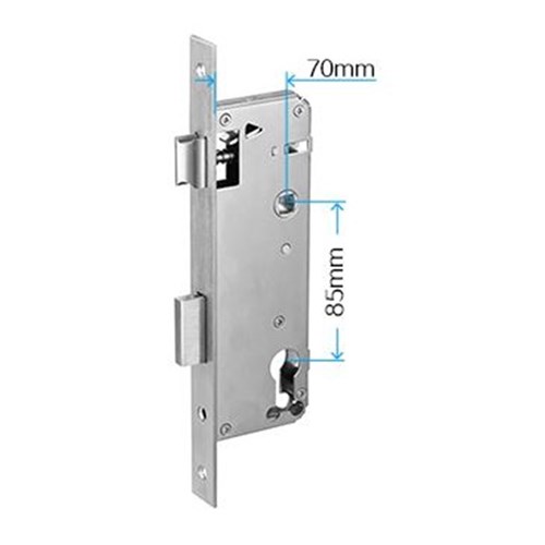 BRYTE ELECTRONIC WIDE BODY LEVER SILVER 70MM BACKSET