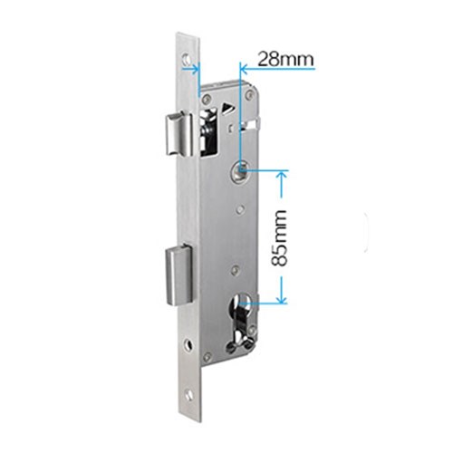 BRYTE ELECTRONIC NARROW BODY LEVER SILVER 30MM BACKSET