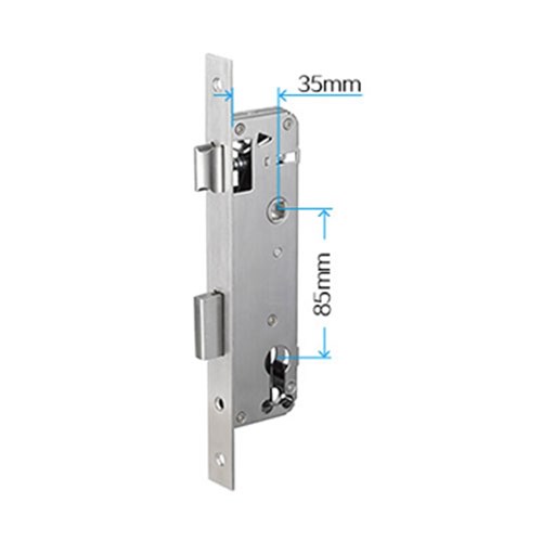 BRYTE ELECTRONIC NARROW BODY LEVER SILVER 35MM BACKSET