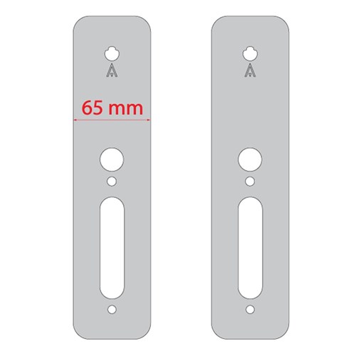 SALTO COVER PLATES SUIT XS4 ONE Ex7xx HANDLE RANGE, 65mm, SS FINISH (PAIR)