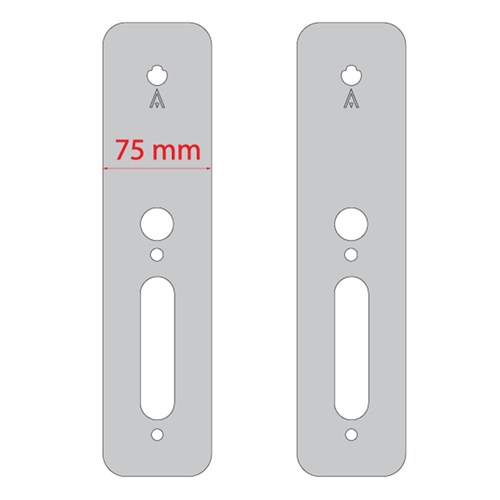 SALTO COVER PLATES SUIT XS4 ONE Ex7xx HANDLE RANGE, 75mm, SS FINISH (PAIR)