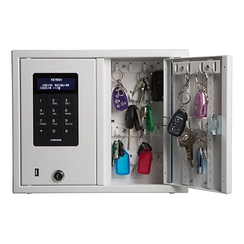 Creone KeyBox System 9001S With Backup Battery, 29 Key Hook Capacity, Audit Trail - 1413011