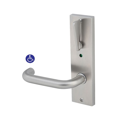 Dormakaba Furniture Square End Plate Visible Fix with Noosa Lever and Indicating Disabled Turn LH SSS - 6657/30GLSSS 9400000002027