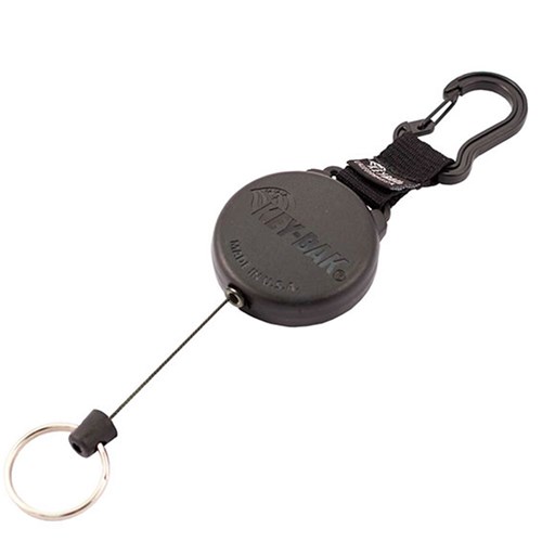 KEY-BAK SELF RETRACT REEL D BLK STD CLIP KEVLAR CORD 48