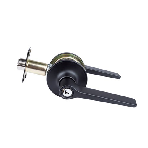 BRAVA Urban LE Series Tiebolt Entrance Lever Set LW4 Profile KD Adjustable 60/70mm Backset Matt Black - LEX900B