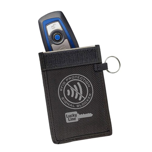 Lucky Line Key Hider faraday pouch with RFID signal blocking for car remotes - 91801