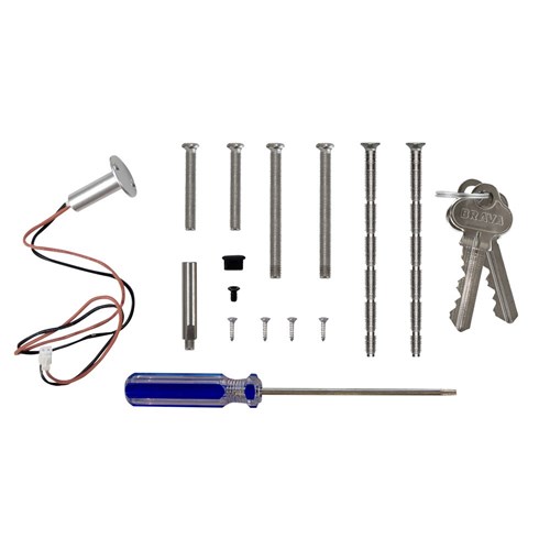 McGrath Locks Ashgrove Smart Deadbolt, Raised Button with Braille, Black Finish with 60/70mm Adjustable Bolt