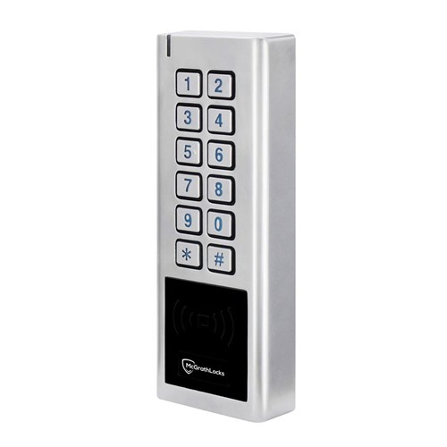McGrath Locks RBB56 Wireless Battery Powered Keypad, RFID and BLE, Metal Construction, IP65 Rating, Requires 3 x AAA Batteries (not included), Silver Finish