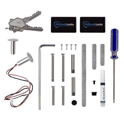 McGrath Stafford Digital Lock With Raised Buttons and DDA Compliant Handles, Satin Nickel Finish with 60/70mm Adjustable Latch