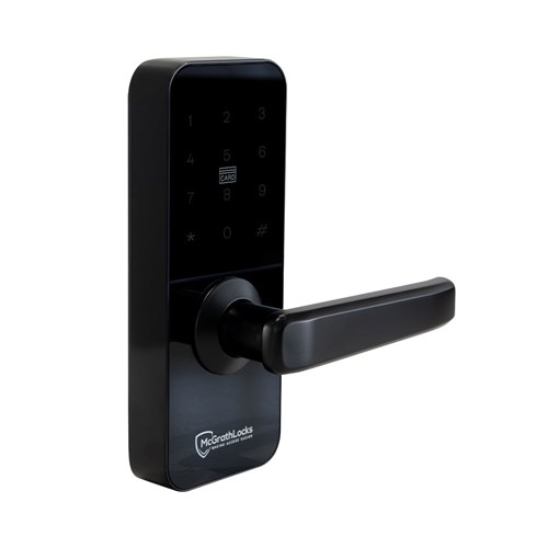 McGrath Windsor Digital Lock, 2 hour Fire Rating, Black Finish with 60/70mm Adjustable Latch
