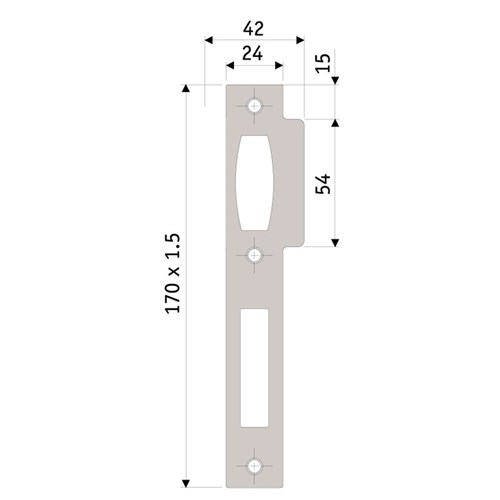 PROTECTOR 712 Series Roller Bolt Mortice Lock 60mm Backset Satin Stainless Steel