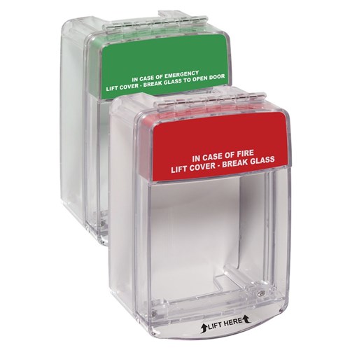 STI EURO STOPPER S/MOUNT 50MM INT SOUNDER RED/GRN (FIRE/EXIT)